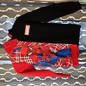 🌟3/$25🌟Marvel Spider-Man Red/Black Pullover GraphicHoodie Sweatshirt Size 7-8